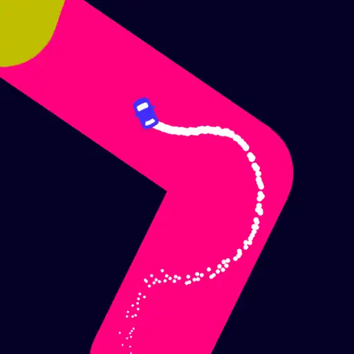 Neon drifting logo