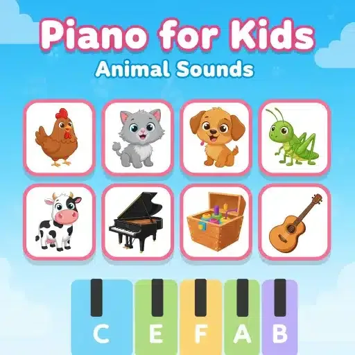 Piano for Kids Animal Sounds logo