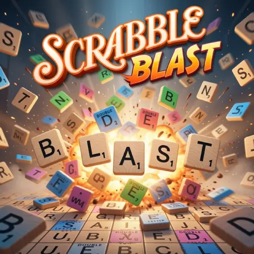 Scrabble blast logo
