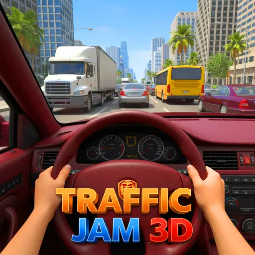 Traffic jam 3d logo